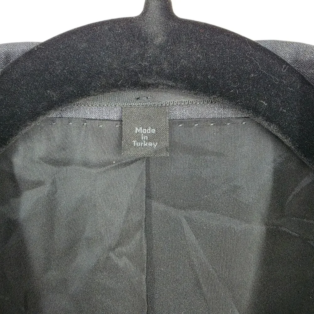 NWT Boss By Hugo Boss Charcoal Gray Slim Fit Two-Button Wool Blazer Size 40R